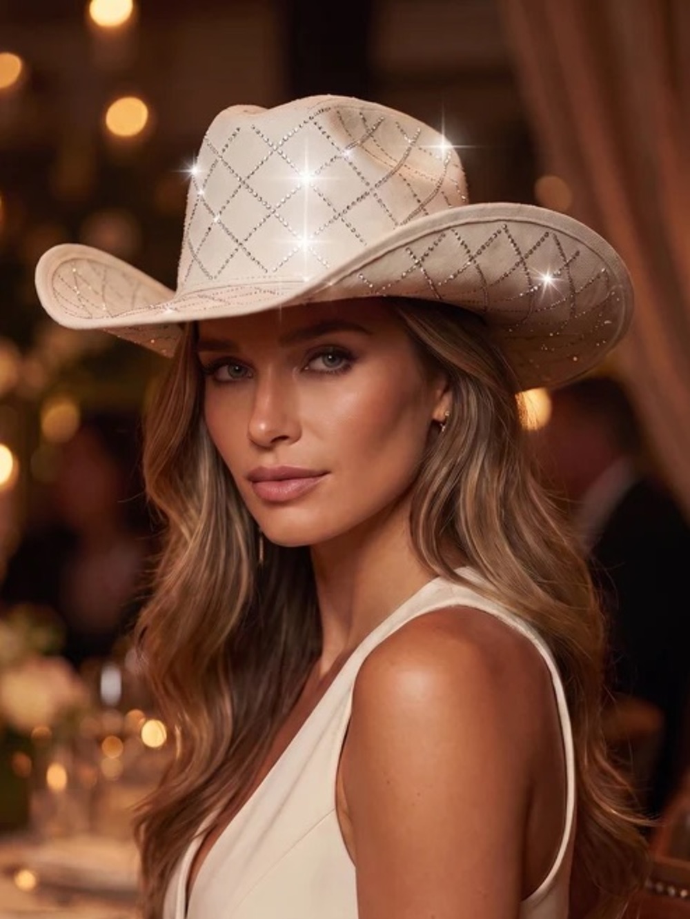 Embellished Rhinestone Glam Cowboy Hat